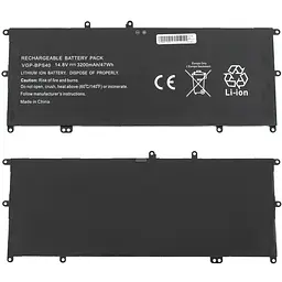 Акумулятор Sony BPS40 (VGP-BPS40, Sony Vaio SVF14 та SVF15 series) 14.8V 3200 mAh 47Wh Black