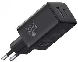 Мережевий зарядний пристрій Baseus Cube Fast Charger USB+Type-C 30W P10111404113-00 Black - мініатюра 2