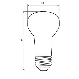 Лампочка Eurolamp LED R63 9W E27 4000K 220V (LED-R63-09274(P)) - мініатюра 3