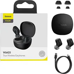 Навушники Baseus TWS WM01 TWS black (NGTW240001) - мініатюра 5