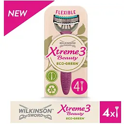Бритва одноразова Wilkinson Sword Xtreme 3 Beauty Eco Green, 4 шт. - мініатюра 3