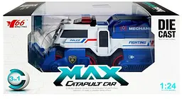 Іграшка CARS S Поліцейська Бойова машина 3в1Pull-back з катапультою та гарматами, зі світлом і звуком 1:24 (CJ-4849897) (7120495) - мініатюра 2