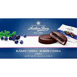 Цукерки Anthon Berg Blabaer i Vodka лохина в горілці 192.5 г.