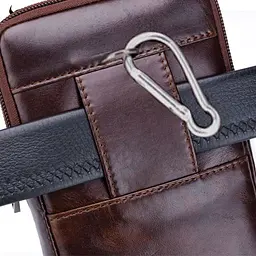 Чоловіча шкіряна бананка BULL 15х9.5х2 см sum0025633 - мініатюра 10