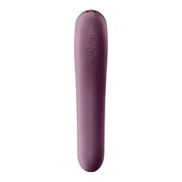 Вакуумний кліторальний стимулятор з вібрацією Satisfyer Dual Kiss фіолетовий - мініатюра 3