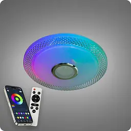 Люстра світлодіодна 517 Dlight RGB з пультом і колонкою 70Вт Білий (02166)