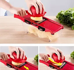 Овочерізка - мультислайсер Mandoline Slicer 6 in 1 · Тертка – шатківниця для овочів та фруктів з контейнером - мініатюра 2