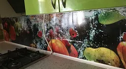 Кухонний фартух Овочі у воді вінілова наклейка ПВХ фрукти вода перець Помаранчевий 65х250 см Happy Pocket Z180633 - мініатюра 9