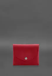 Шкіряний гаманець mini 3.0 (кард-кейс) кораловий Crazy Horse