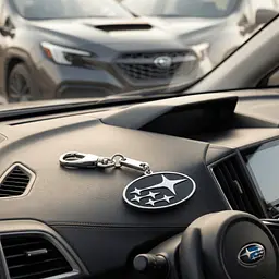 Срібрий брелок Subaru (Субару) (9014) - мініатюра 3