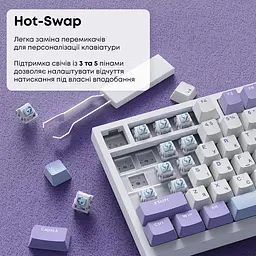 Клавіатура Ajazz AK820 Sea Salt Switch White (AK820-SS-PWB) [163669] - мініатюра 11