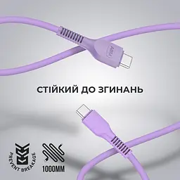 Кабель ArmorStandart AR88 Type-C to Type-C 3A 1m Purple (ARM65291) - мініатюра 2