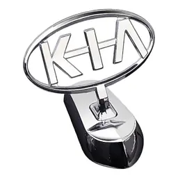 Емблема приціл Kia метал Хром 85х38х68 мм на скотчі (Завод)
