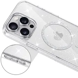 Чохол TPU Eclipse Sparkle MagFit для Apple iPhone 14 Pro 6.1 Clear - мініатюра 3