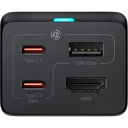 Мережевий зарядний пристрій Baseus GaN5 Pro Desktop Fast Charger 67W Black + Cable USB-C (CCGP110201) [96289] - мініатюра 2
