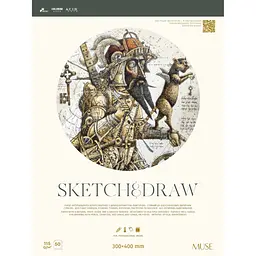 Блок Muse Sketch&Draw на склейці 30х40 см 50 аркушів в асортименті (PB-GB-050-079) - мініатюра 2