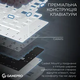 Клавіатура GamePro Asgard Valhalla Pro QLAB Sakura Switch White (MK160-W-D-QS-PRO) - мініатюра 11