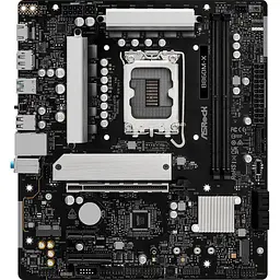 Материнська плата AsRock B860M-X (1851/B860, 2*DDR5, PCIex16, HDMI/DP, 4xSATA, 2xM.2, 2.5Glan, 7.1ch, mATX) (B860M-X) - мініатюра 6