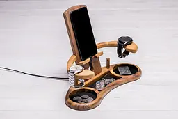 Дерев'яний органайзер для мобільного телефону ecoWalnut 325x145x251 мм - мініатюра 3