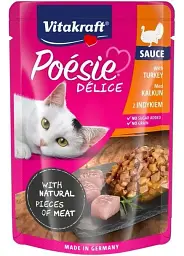 Вологий корм з індичкою для котів Vitakraft Poesie Delice Turkey, 85 гр