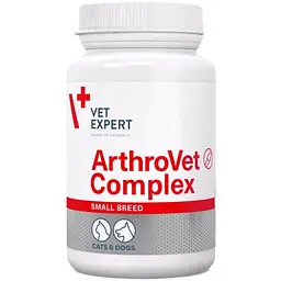 Нутрицевтична добавка Vet Expert ArthroVet Complex Small breed&cats для підтримання здоров’я функції хрящів і суглобів у котів і собак малих порід 60 капсул