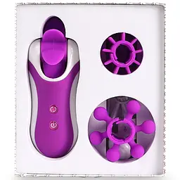 Стимулятор з імітацією оральних пестощів FeelzToys - Clitella Oral Clitoral Stimulator Purple - мініатюра 5