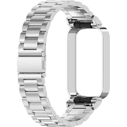 Ремінець-бампер DK для Xiaomi Mi Smart Band 9 Active Metal Fitlink Steel (018851) (silver)