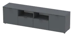 Комод Doros Рон 4 Графіт 2 фасади 2 шухляди 180х38х50 (44900234) - мініатюра 4