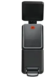 Відро для сміття з плавним закриттям прямокутне Koer TC-010108-05 8 л Black KR5593, Чорний матовий - мініатюра 5
