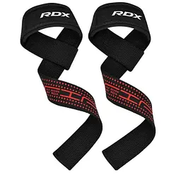 Лямки для тяги RDX S4 Gym Cotton Gel Straps Black Plus (WAC-S4B+) - мініатюра 2