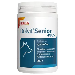 Вітамінно-мінеральна добавка Dolfos Dolvit Senior Plus для літніх собак 510 таблеток 800 г (5897-800)