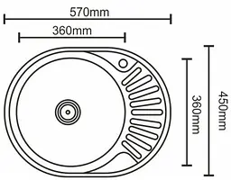 Кухонна мийка Platinum 5745 L декор 5745 0,8/180 мм (SP000000334) - мініатюра 6
