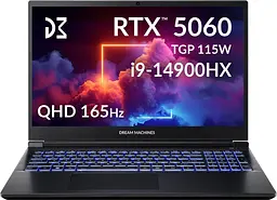 Ноутбук Dream Machines 15.6 RG5060-15UA30 2.5K 165Hz/Intel i9-14900HX/32GB/1TB/RTX 5060 8GB/DOS (RG5060-15UA30)