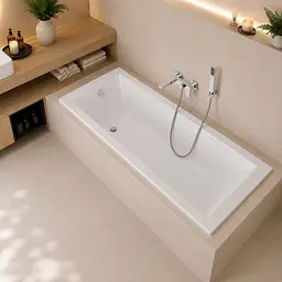 Вбудована акрилова ванна VBI Grappa 170x70, біла VBI-071617