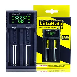 Зарядний пристрій LiitoKala lii-S2 2 канали Чорний (1480373725) - мініатюра 2