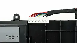 Акумулятор для ноутбука Dell 6JHDV (Alienware 17 R2, Alienware 17 R3, P43F) 14.8V 6000 mAh 92Wh Black - мініатюра 3