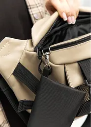 Велика жіноча поясна сумка бананка Sambag DynamicDart сіра 38 × 21 × 7 см (80411130) - мініатюра 6