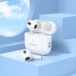 Bluetooth навушники Borofone BW58 TWS (білий) - мініатюра 4