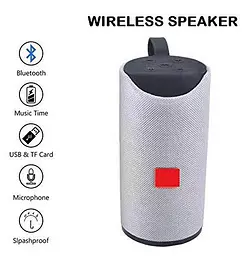 Портативна Bluetooth колонка бездротова переносна колонка з вологозахистом бумбокс UKC TG-113 сіра - мініатюра 3