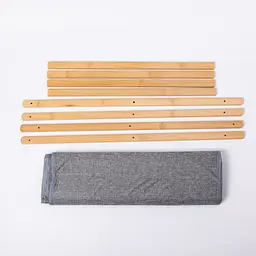 Кошик для білизни 52*30*60 см з бамбуковим каркасом Yiwu HP-41-17 - мініатюра 10