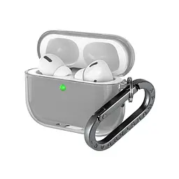Чохол для навушників Apple AirPods Pro 3, чорний, Air, термополіуретан (TPU), протиударний, захист від подряпин, пилу і ударів, футляр з карабіном для кріплення, точні вирізи для доступу до роз"ємів, ArmorStandart (ARM88267) - мініатюра 2