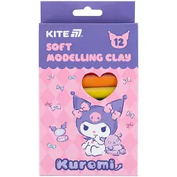 Пластилін восковий, 12 кольорів, 200 г Kuromi HK24-086 Kite - мініатюра 1