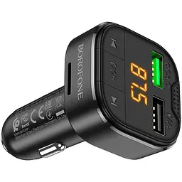 FM трансмітер модулятор Borofone BC43 Flash QC3.0 Bluetooth чорний - мініатюра 4