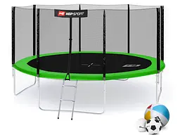 Батут Hop-Sport 14ft (427см) зелений із зовнішньою сіткою - мініатюра 11
