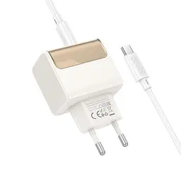 Зарядний пристрій Hoco CS73A USB/ Type-C PD 30W QC білий + кабель Type-C to Type-C - мініатюра 3