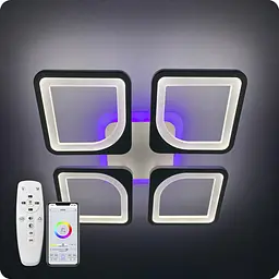 Люстра світлодіодна 517 Dlight 3color з пультом 70Вт Білий (02139) - мініатюра 7