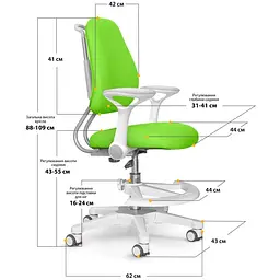 Дитяче крісло Evo-Kids Mio Ergo Green (Y-507 KZ) - мініатюра 3