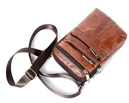 Чоловіча шкіряна сумка Vintage 13х21х4,5 см sum0012381 - мініатюра 8