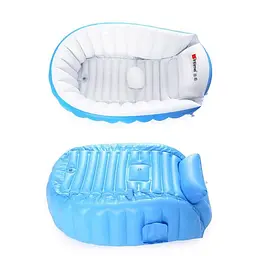 Надувна ванночка дитяча Intime Baby Bath Tub - портативна складна надувна ванна для немовлят та дітей до 4 років - мініатюра 2