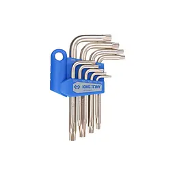 Набір Torx 9 од. шестигранників (Т10-Т50) з отвором Г-подібних в холдері